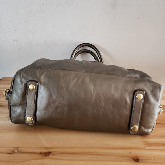 Coach Ashley Convertible Leather Metallic Satchel Handbag Purse F15445 - Picture 6 of 16